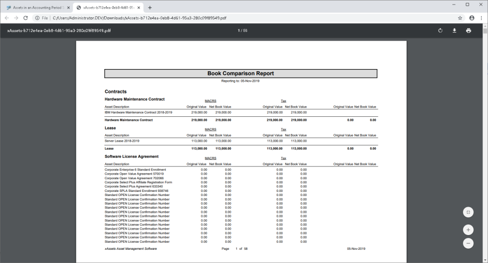 screenshot of IT Asset Management